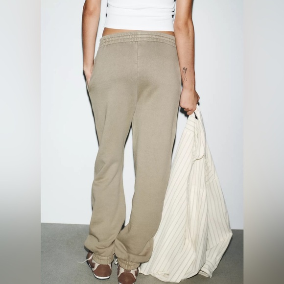 New Zara Stone Sweatpants Pants Joggers  Size Small - Picture 5 of 10